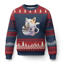 Ramen Cat Kawaii Ugly Christmas Sweater Anime Japanese Neko Cute Graphic - Wonder Print Shop