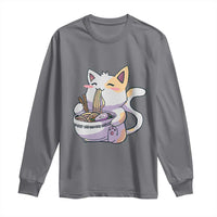 Ramen Cat Kawaii Long Sleeve Shirt Anime Japanese Neko Cute Graphic - Wonder Print Shop