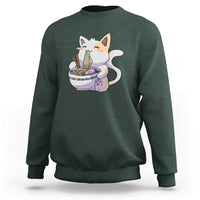 Ramen Cat Kawaii Sweatshirt Anime Japanese Neko Cute Graphic - Wonder Print Shop