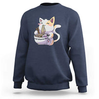 Ramen Cat Kawaii Sweatshirt Anime Japanese Neko Cute Graphic - Wonder Print Shop