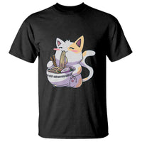 Ramen Cat Kawaii T Shirt Anime Japanese Neko Cute Graphic - Wonder Print Shop