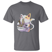 Ramen Cat Kawaii T Shirt Anime Japanese Neko Cute Graphic - Wonder Print Shop