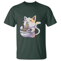 Ramen Cat Kawaii T Shirt Anime Japanese Neko Cute Graphic - Wonder Print Shop