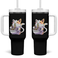 Ramen Cat Kawaii Tumbler With Handle Anime Japanese Neko Cute Graphic - Wonder Print Shop