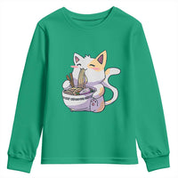 Ramen Cat Kawaii Youth Sweatshirt Anime Japanese Neko Cute Graphic - Wonder Print Shop