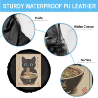 Vintage Kawaii Cat Ramen Graphic Spare Tire Cover Retro Japanese Anime Inspo - Wonder Print Shop