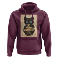 Vintage Kawaii Cat Ramen Graphic Hoodie Retro Japanese Anime Inspo - Wonder Print Shop