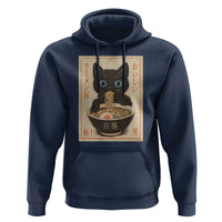 Vintage Kawaii Cat Ramen Graphic Hoodie Retro Japanese Anime Inspo - Wonder Print Shop