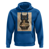 Vintage Kawaii Cat Ramen Graphic Hoodie Retro Japanese Anime Inspo - Wonder Print Shop