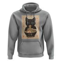 Vintage Kawaii Cat Ramen Graphic Hoodie Retro Japanese Anime Inspo - Wonder Print Shop