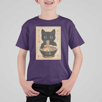Vintage Kawaii Cat Ramen Graphic T Shirt For Kid Retro Japanese Anime Inspo - Wonder Print Shop