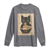 Vintage Kawaii Cat Ramen Graphic Long Sleeve Shirt Retro Japanese Anime Inspo - Wonder Print Shop