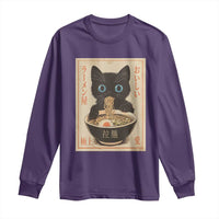 Vintage Kawaii Cat Ramen Graphic Long Sleeve Shirt Retro Japanese Anime Inspo - Wonder Print Shop