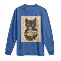 Vintage Kawaii Cat Ramen Graphic Long Sleeve Shirt Retro Japanese Anime Inspo - Wonder Print Shop