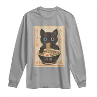 Vintage Kawaii Cat Ramen Graphic Long Sleeve Shirt Retro Japanese Anime Inspo - Wonder Print Shop