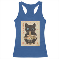 Vintage Kawaii Cat Ramen Graphic Racerback Tank Top Retro Japanese Anime Inspo - Wonder Print Shop