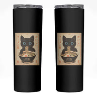 Vintage Kawaii Cat Ramen Graphic Skinny Tumbler Retro Japanese Anime Inspo - Wonder Print Shop