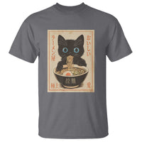 Vintage Kawaii Cat Ramen Graphic T Shirt Retro Japanese Anime Inspo - Wonder Print Shop