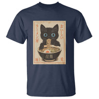Vintage Kawaii Cat Ramen Graphic T Shirt Retro Japanese Anime Inspo - Wonder Print Shop