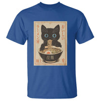 Vintage Kawaii Cat Ramen Graphic T Shirt Retro Japanese Anime Inspo - Wonder Print Shop