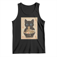 Vintage Kawaii Cat Ramen Graphic Tank Top Retro Japanese Anime Inspo - Wonder Print Shop