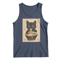 Vintage Kawaii Cat Ramen Graphic Tank Top Retro Japanese Anime Inspo - Wonder Print Shop