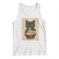 Vintage Kawaii Cat Ramen Graphic Tank Top Retro Japanese Anime Inspo - Wonder Print Shop