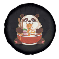 Kawaii Panda Eating Ramen Graphic Spare Tire Cover Otaku Japanese Noodle Cute Anime Lover - Wonder Print Shop