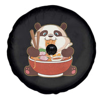 Kawaii Panda Eating Ramen Graphic Spare Tire Cover Otaku Japanese Noodle Cute Anime Lover - Wonder Print Shop