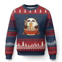 Kawaii Panda Eating Ramen Graphic Ugly Christmas Sweater Otaku Japanese Noodle Cute Anime Lover - Wonder Print Shop