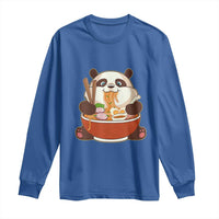 Kawaii Panda Eating Ramen Graphic Long Sleeve Shirt Otaku Japanese Noodle Cute Anime Lover - Wonder Print Shop