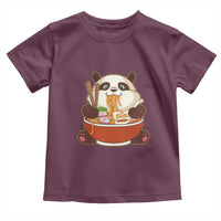 Kawaii Panda Eating Ramen Graphic Toddler T Shirt Otaku Japanese Noodle Cute Anime Lover - Wonder Print Shop