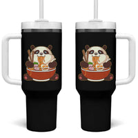 Kawaii Panda Eating Ramen Graphic Tumbler With Handle Otaku Japanese Noodle Cute Anime Lover - Wonder Print Shop