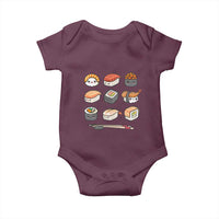 Kawaii Sushi Set Baby Onesie Japanese Food Lover Anime Otaku Manga