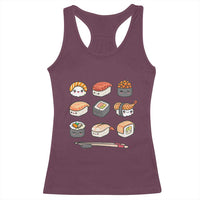 Kawaii Sushi Set Racerback Tank Top Japanese Food Lover Anime Otaku Manga