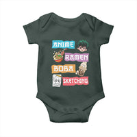 Anime Ramen Boba Sketching Baby Onesie Kawaii Otaku Anime Manga Japanese Pop Culture Cute Graphic