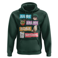 Anime Ramen Boba Sketching Hoodie Kawaii Otaku Anime Manga Japanese Pop Culture Cute Graphic