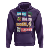 Anime Ramen Boba Sketching Hoodie Kawaii Otaku Anime Manga Japanese Pop Culture Cute Graphic