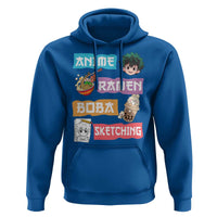 Anime Ramen Boba Sketching Hoodie Kawaii Otaku Anime Manga Japanese Pop Culture Cute Graphic