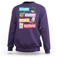 Anime Ramen Boba Sketching Sweatshirt Kawaii Otaku Anime Manga Japanese Pop Culture Cute Graphic - Wonder Print Shop