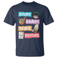 Anime Ramen Boba Sketching T Shirt Kawaii Otaku Anime Manga Japanese Pop Culture Cute Graphic - Wonder Print Shop