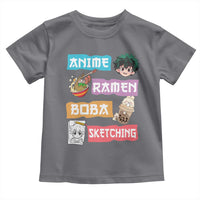 Anime Ramen Boba Sketching Toddler T Shirt Kawaii Otaku Anime Manga Japanese Pop Culture Cute Graphic