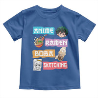 Anime Ramen Boba Sketching Toddler T Shirt Kawaii Otaku Anime Manga Japanese Pop Culture Cute Graphic