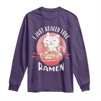 Funny Kawaii Cat Ramen Japanese Long Sleeve Shirt I Just Really Love Ramen Otaku Manga Cute Graphic
