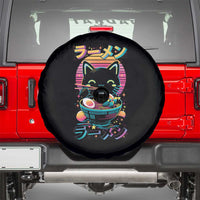 Retro Kawaii Ramen Cat Graphic Spare Tire Cover Cute Anime Japanese Japan Inspo - Wonder Print Shop