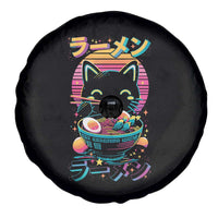 Retro Kawaii Ramen Cat Graphic Spare Tire Cover Cute Anime Japanese Japan Inspo - Wonder Print Shop