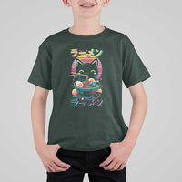 Retro Kawaii Ramen Cat Graphic T Shirt For Kid Cute Anime Japanese Japan Inspo - Wonder Print Shop