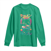 Retro Kawaii Ramen Cat Graphic Long Sleeve Shirt Cute Anime Japanese Japan Inspo - Wonder Print Shop