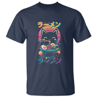 Retro Kawaii Ramen Cat Graphic T Shirt Cute Anime Japanese Japan Inspo - Wonder Print Shop
