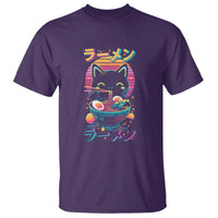 Retro Kawaii Ramen Cat Graphic T Shirt Cute Anime Japanese Japan Inspo - Wonder Print Shop